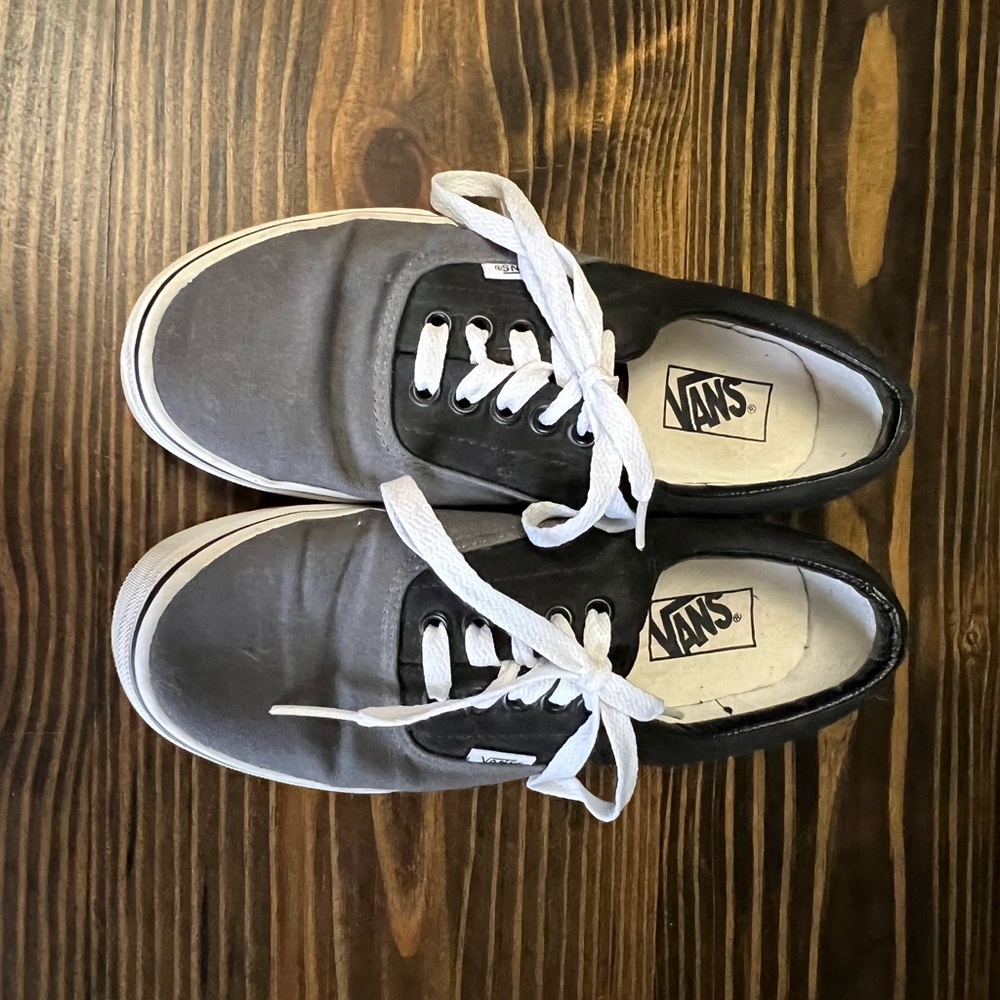 Black and Gray lace up Vans